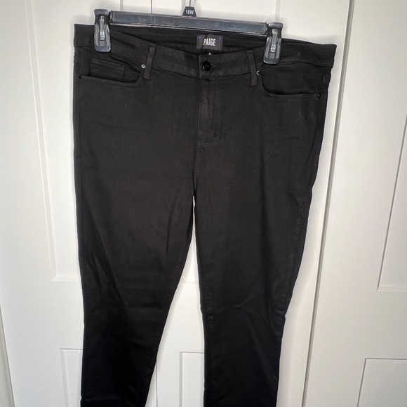 PAIGE Denim - PAIGE Verdugo Mid Rise Ultra Skinny Black Jeans NWT Women's Size 34